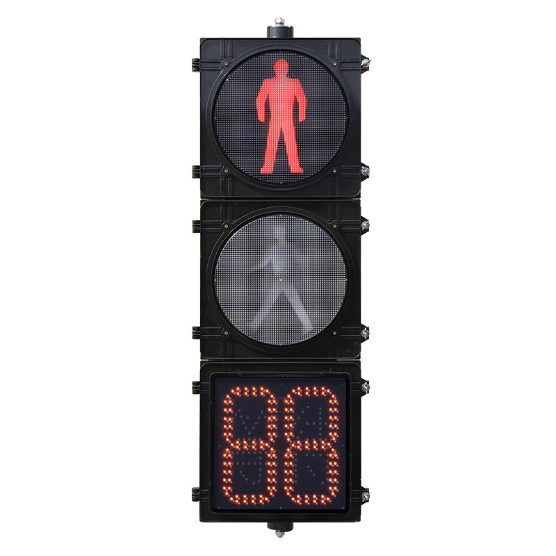 ไฟจราจรสำหรับคนเดินถนนฟลักซ์สูงพร้อมตัวจับเวลาถอยหลัง