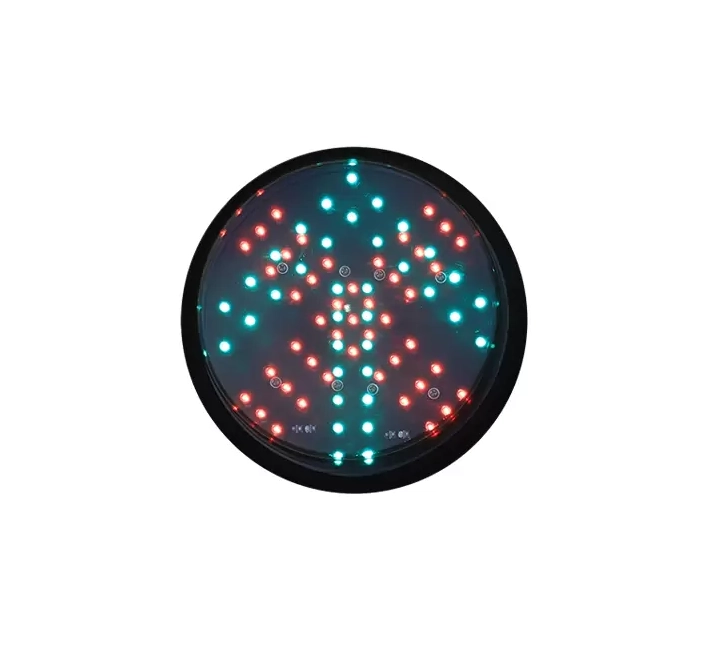 สัญญาณไฟจราจรสีแดงและลูกศรสีเขียว